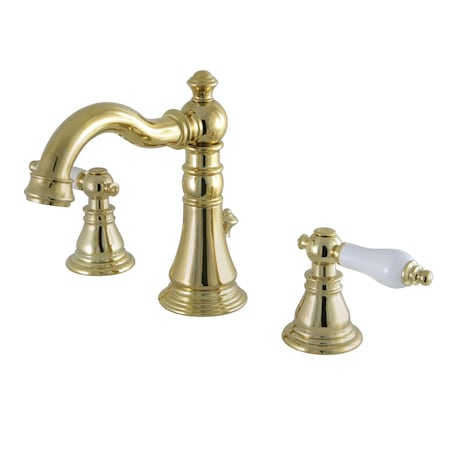 Fauceture American Patriot Widespread Bathroom Faucet, Polished Brass FSC1972APL